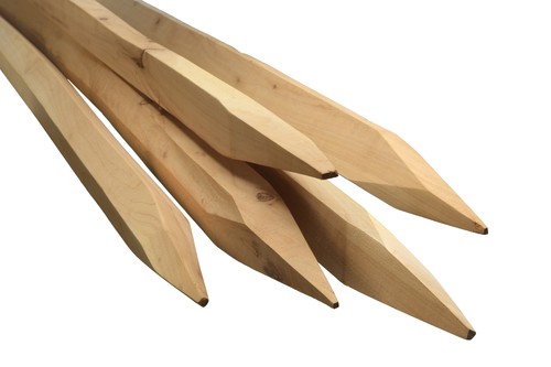 Gespaltener holzpfosten akazie - gespaltener,