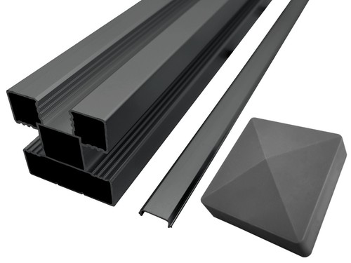 Wpc zaunpfosten zaun aluminium - zaunpfosten,